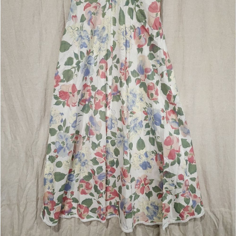 Vintage Gold Label VS High Low Floral Cotton Slip - Picture 6 of 8